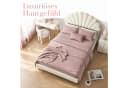 Simurq Polsterbett 140x200cm Samt Blumenkopfteil Beige Bild 4