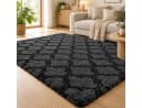 Lochas Hochflor-Teppich Shaggy Grau Anthrazit Geometrisch Bild 1