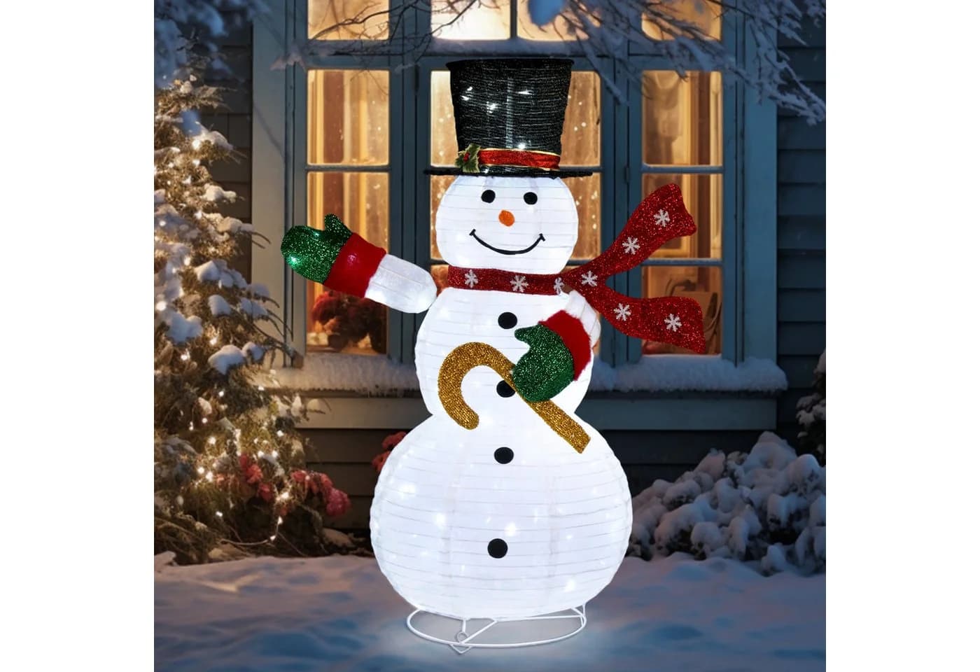 FANNOU Pop-Up Schneemann 100 LEDs Wasserdicht Garten - Bild 2