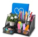 HT Schreibtisch Organizer Mesh Metall Platzsparendes Desk Organizer für Büro Zuhause Schule Bild 2