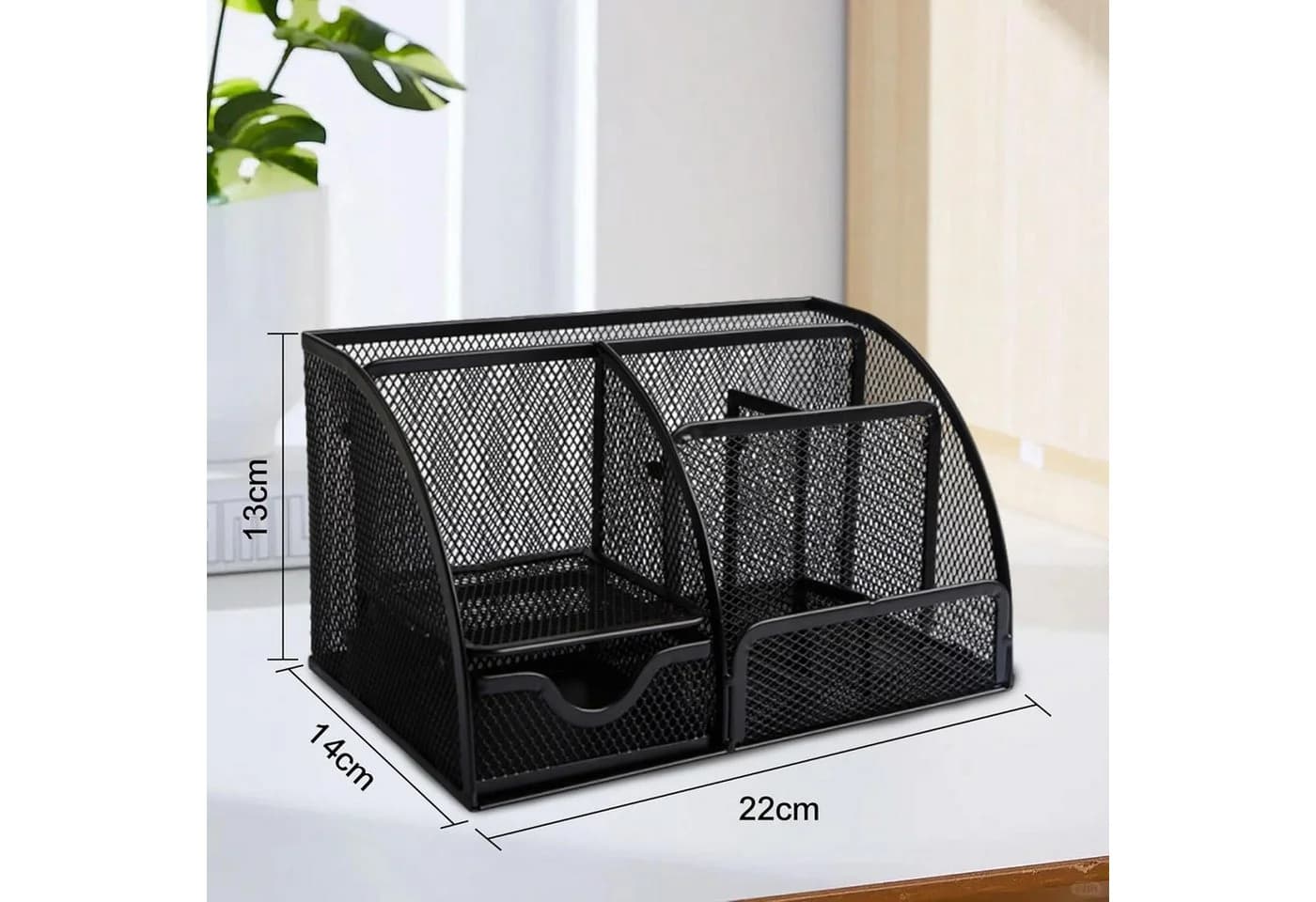 HT Schreibtisch Organizer Mesh Metall Platzsparendes Desk Organizer für Büro Zuhause Schule - Bild 3
