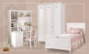 Möbel-Zeit Jugendzimmer-Set ROMANTICA 4-tlg. Weiß Holzwerkstoff Bild 2