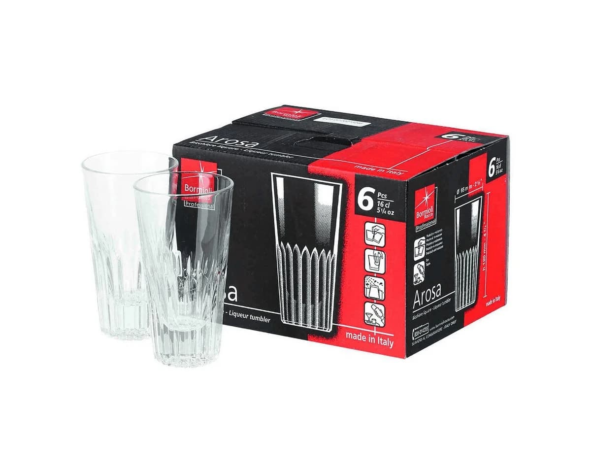 Bormioli Rocco Whiskyglas 6er Set 16 cl Glas Transparent