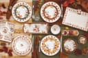 EasyLife Kuchenteller 4er Set Herbstmotiv Porzellan Weiß Bild 1