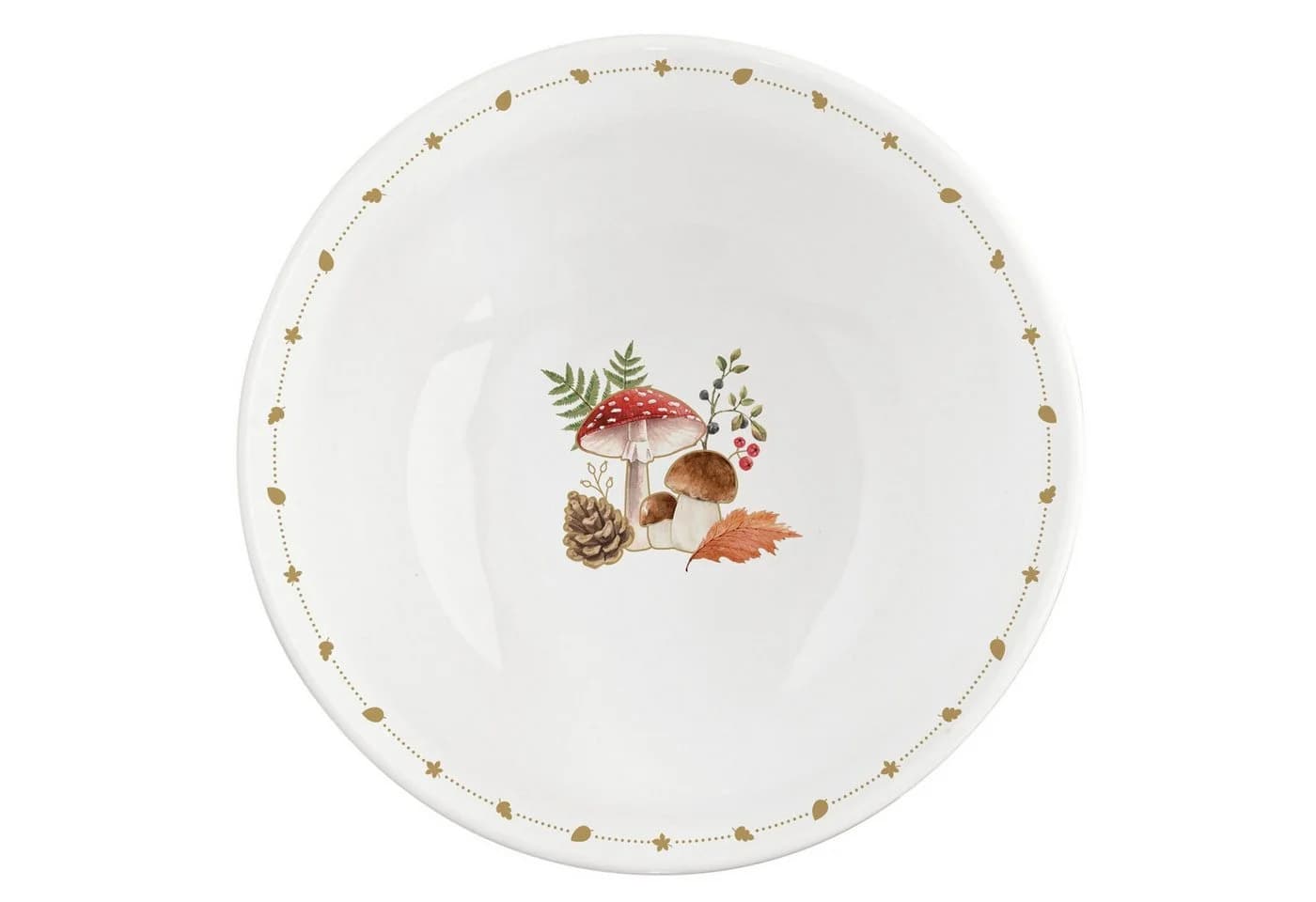 EasyLife Dessertschale Autumn Breeze Weiß Herbstmotiv