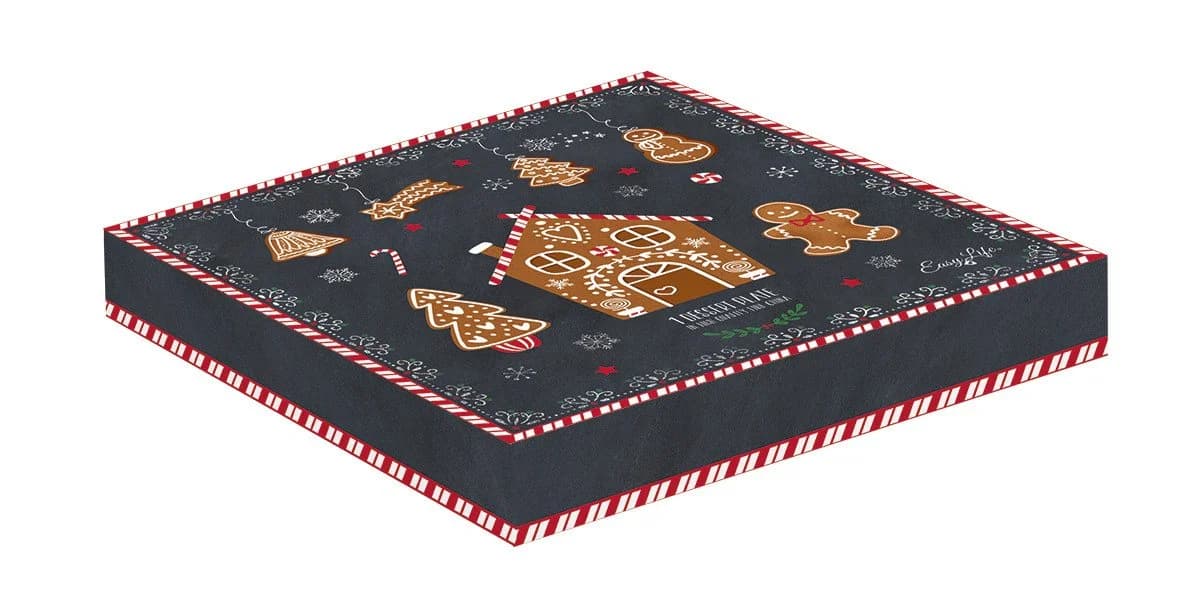 EasyLife Kuchenteller Gingerbread Lebkuchenmann Motiv Porzellan