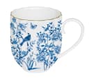 EasyLife Tasse Paradise Garden Porzellan Weiß-Blau mit Goldrand Bild 2