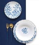 EasyLife Tasse Paradise Garden Porzellan Weiß-Blau mit Goldrand Bild 5