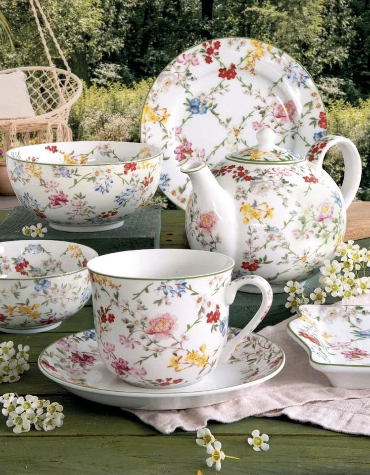 EasyLife Tasse Garden Dreams Porzellan Bunt Blumenranken - Bild 4