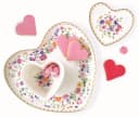 EasyLife Servierplatte Mon Amour Porzellan Herzen & Blumen Bild 5