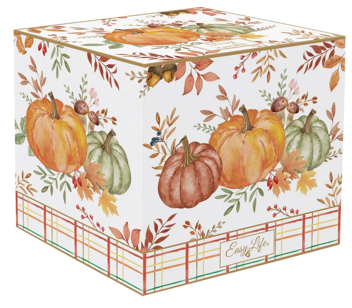 EasyLife Tasse Harvest Herbst Porzellan Mehrfarbig Kürbis