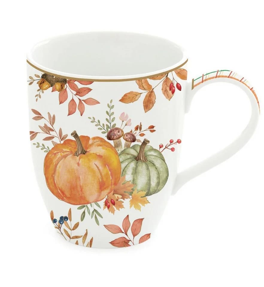 EasyLife Tasse Harvest Herbst Porzellan Mehrfarbig Kürbis - Bild 2