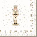 EasyLife Papierserviette Royal Nutcracker Weiß/Gold Grau Motiv Bild 2