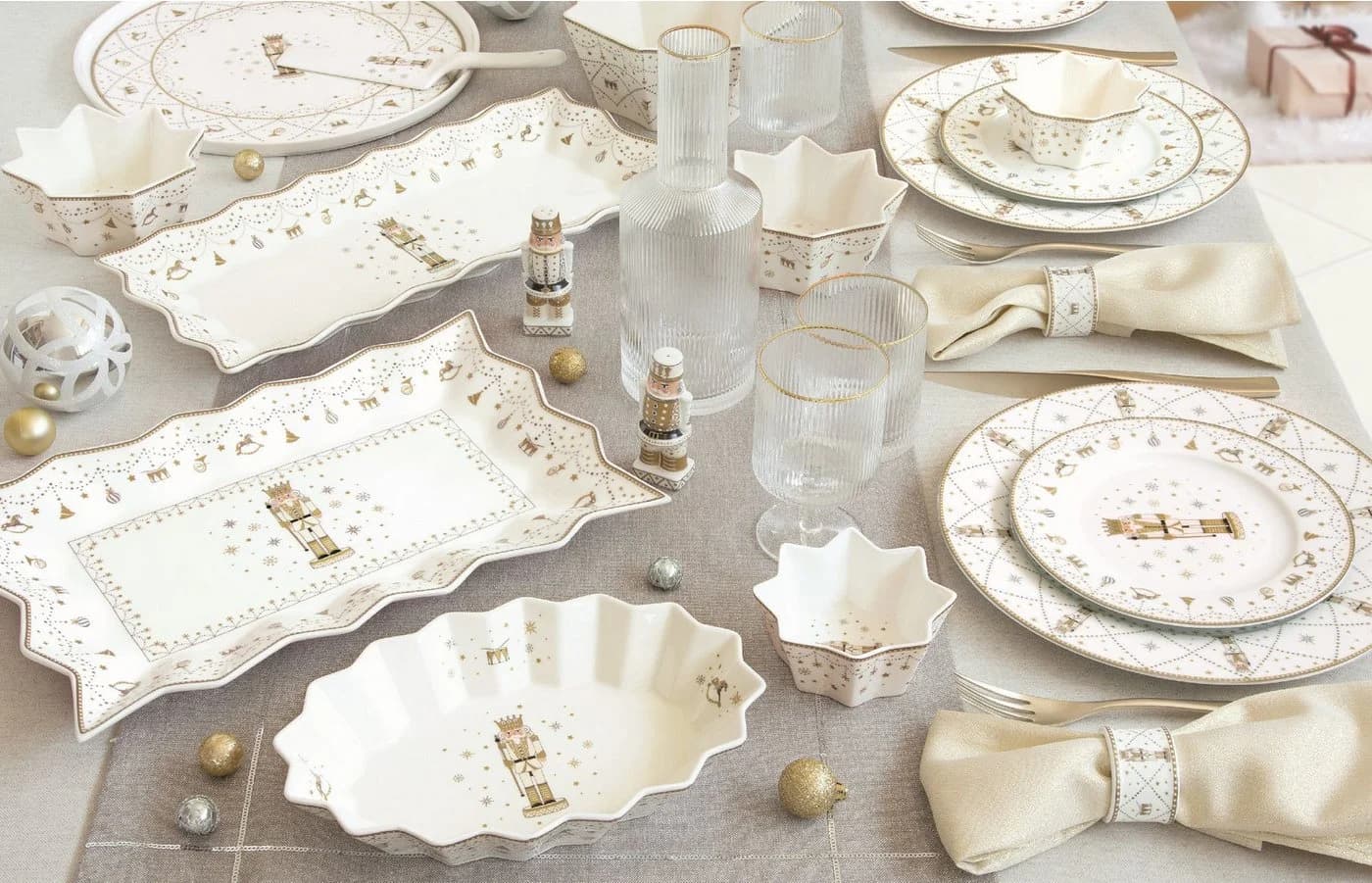 EasyLife Papierserviette Royal Nutcracker Weiß/Gold Grau Motiv - Bild 3