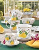 EasyLife Speiseteller Fleurs et Citrons Zitronenmotiv Porzellan Bild 3