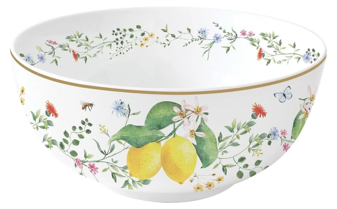 EasyLife Müslischüssel Fleurs et Citrons Porzellan Zitronenmotiv - Bild 2