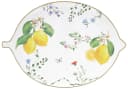 EasyLife Servierplatte Fleurs et Citrons Oval Porzellan Zitronenmotiv Bild 2