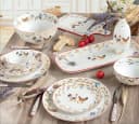 EasyLife Frühstücksteller Country Life Bunt Weiß Porzellan Bild 1