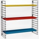 Metaltex Wandregal Tomado Schwarz/Bunt mit 3 Metallablagen Bild 2