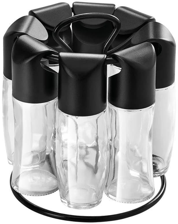 Metaltex Gewürzkarussell Spice-8 Schwarz/Transparent mit 16 Streueinsätzen - Bild 2