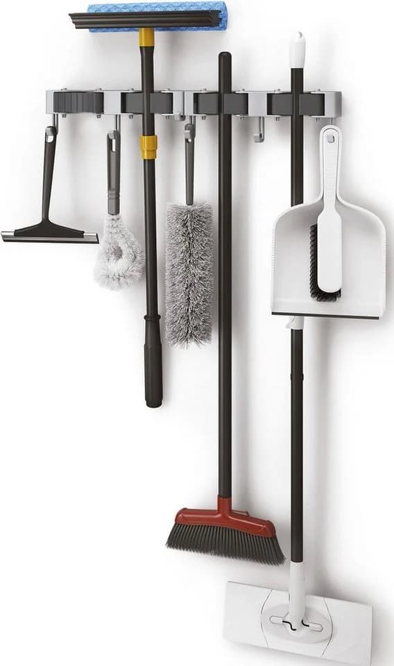Metaltex Hakenleiste Hang-up Set 2 St. Grau Kunststoff Wandhalterung