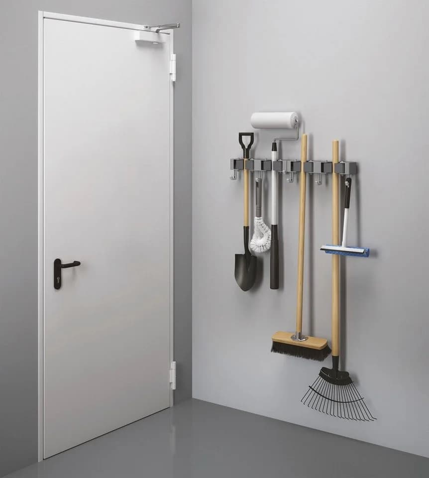 Metaltex Hakenleiste Hang-up Set 2 St. Grau Kunststoff Wandhalterung - Bild 4