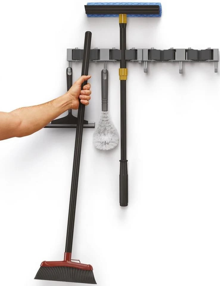 Metaltex Hakenleiste Hang-up Set 2 St. Grau Kunststoff Wandhalterung - Bild 5