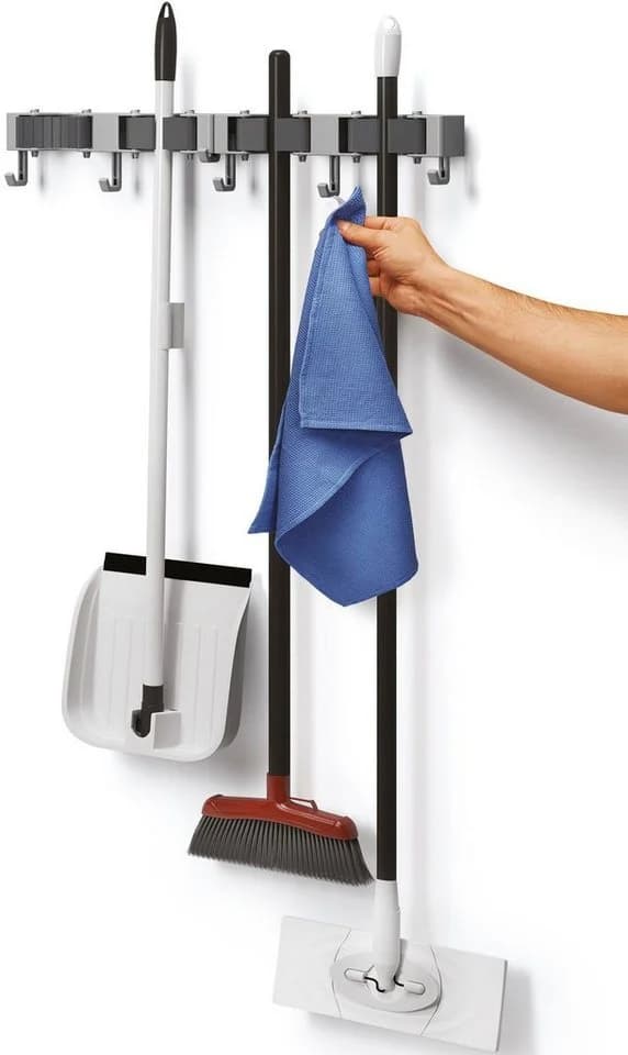 Metaltex Hakenleiste Hang-up Set 3 St. Wandhalterung Grau - Bild 5