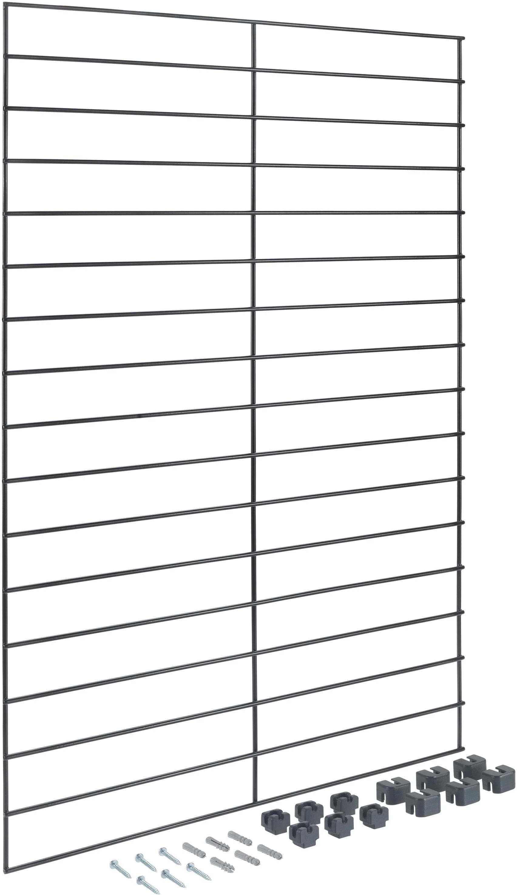 METALTEX Mural line Wandgitter Schwarz Metall Regalelement