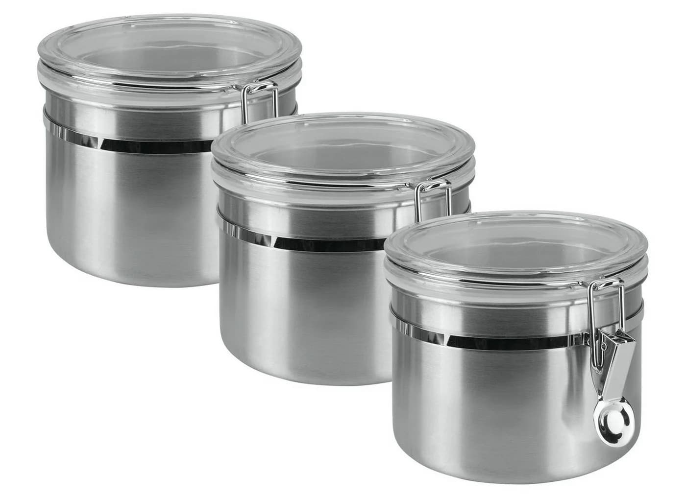 Metaltex Vorratsdose Edelstahl 3-tlg. Silber - Bild 2