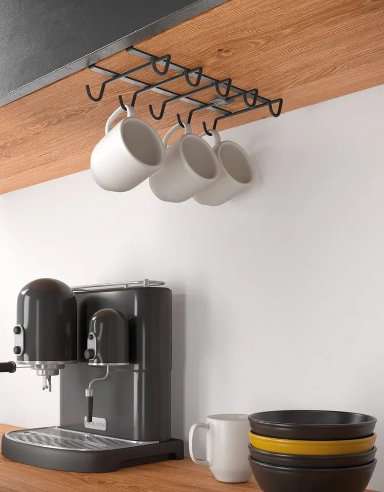 Metaltex Einhängekorb 2 St für 10 Tassen Schwarz Industrial Look - Bild 5