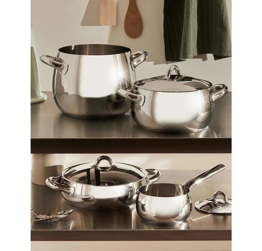 Alessi Topf-Set Mami 7-tlg. Edelstahl Silber - Bild 3