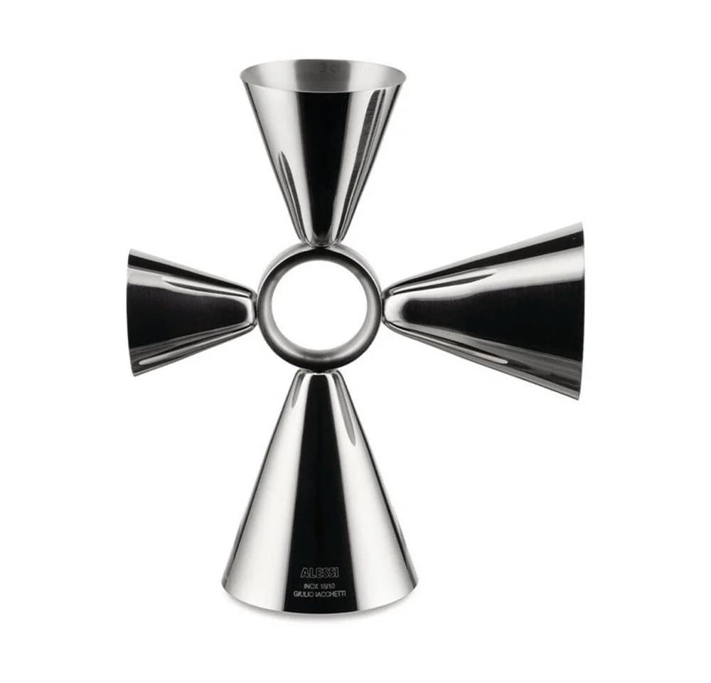 Alessi Messbecher Quadri Combo Jigger Edelstahl Silber - Bild 2