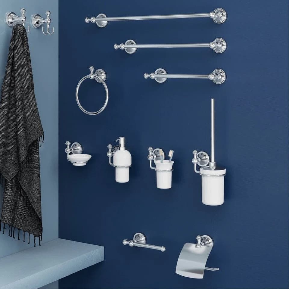 Gedy Toilettenpapierhalter NEVIS mit Deckel, Retro, Chrom - Bild 3