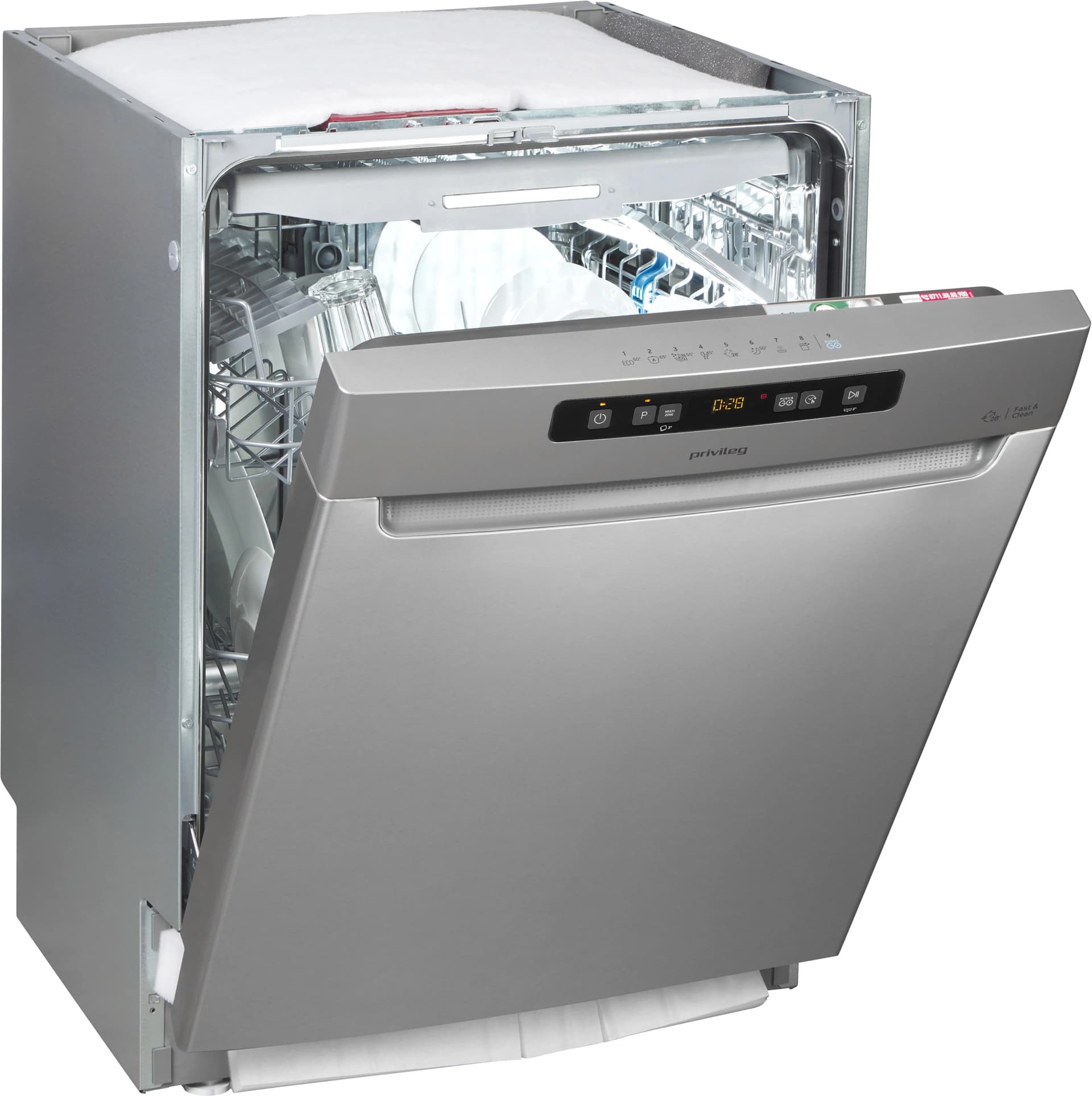 PRIVILEG Unterbaugeschirrspüler P0U ECO D551 S Silber