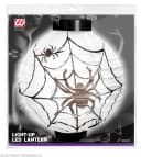 Widmann S.r.l. Deko Laterne Halloween Spinnennetz Schwarz mit LED Bild 3