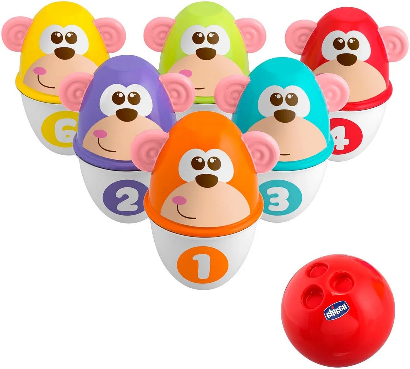 Chicco Spiel Bowling Bunt 6-teilig mit weichem Ball - Bild 2