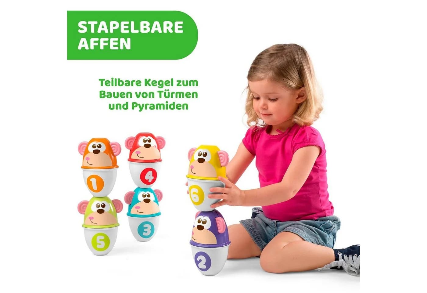 Chicco Spiel Bowling Bunt 6-teilig mit weichem Ball - Bild 4