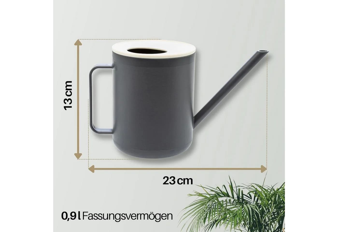 homiez Gießkanne MUG 0,9 ltr. Anthrazit
