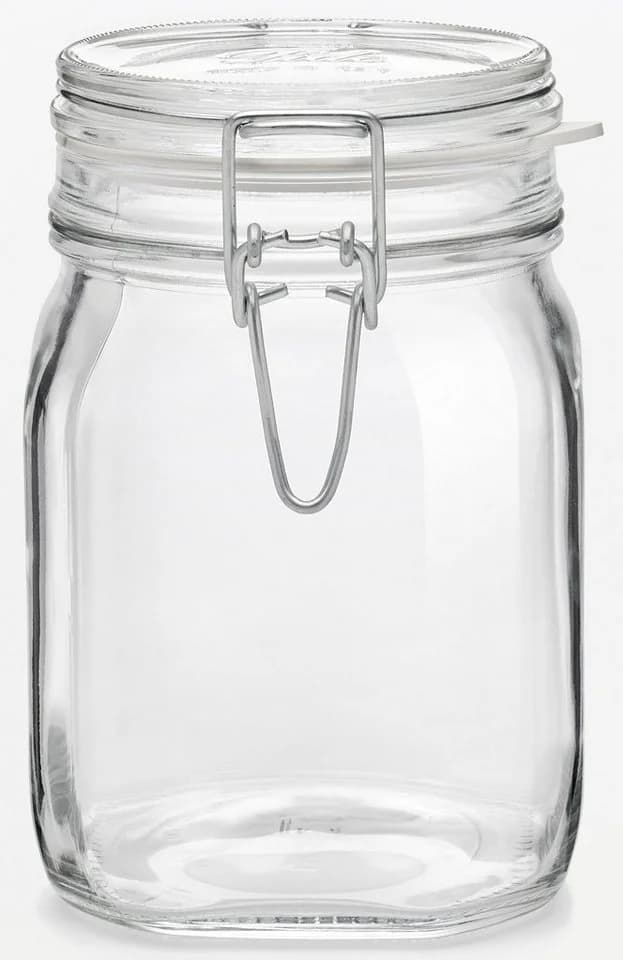 Bormioli Rocco Fido Vorratsglas Set 6-tlg. 1L transparent mit Bügelverschluss