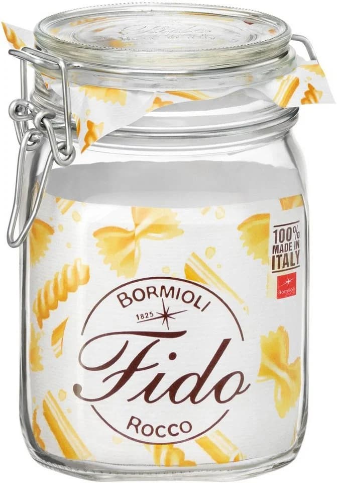 Bormioli Rocco Fido Vorratsglas Set 6-tlg. 1L transparent mit Bügelverschluss - Bild 2