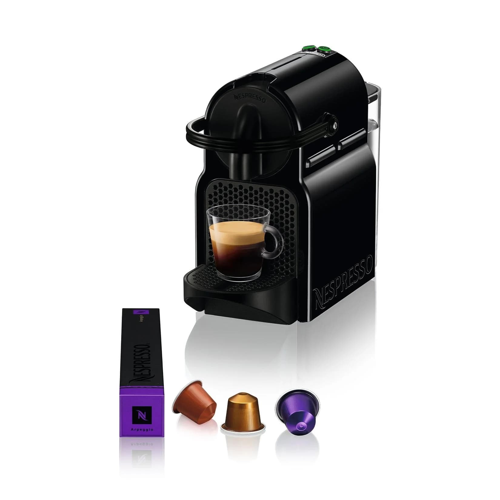 Nespresso Inissia EN 80.B Kapselmaschine Schwarz mit Flow Stop