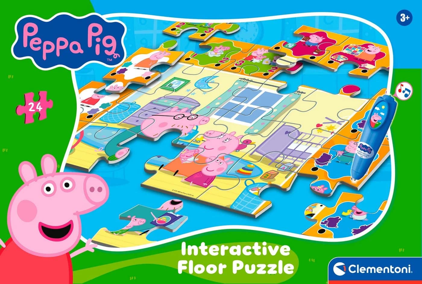 Clementoni® Puzzle Quiz-Bodenpuzzle - Peppa Pig 24 Teile