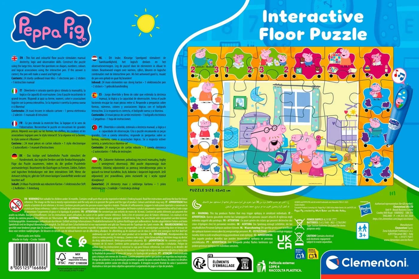 Clementoni® Puzzle Quiz-Bodenpuzzle - Peppa Pig 24 Teile - Bild 3