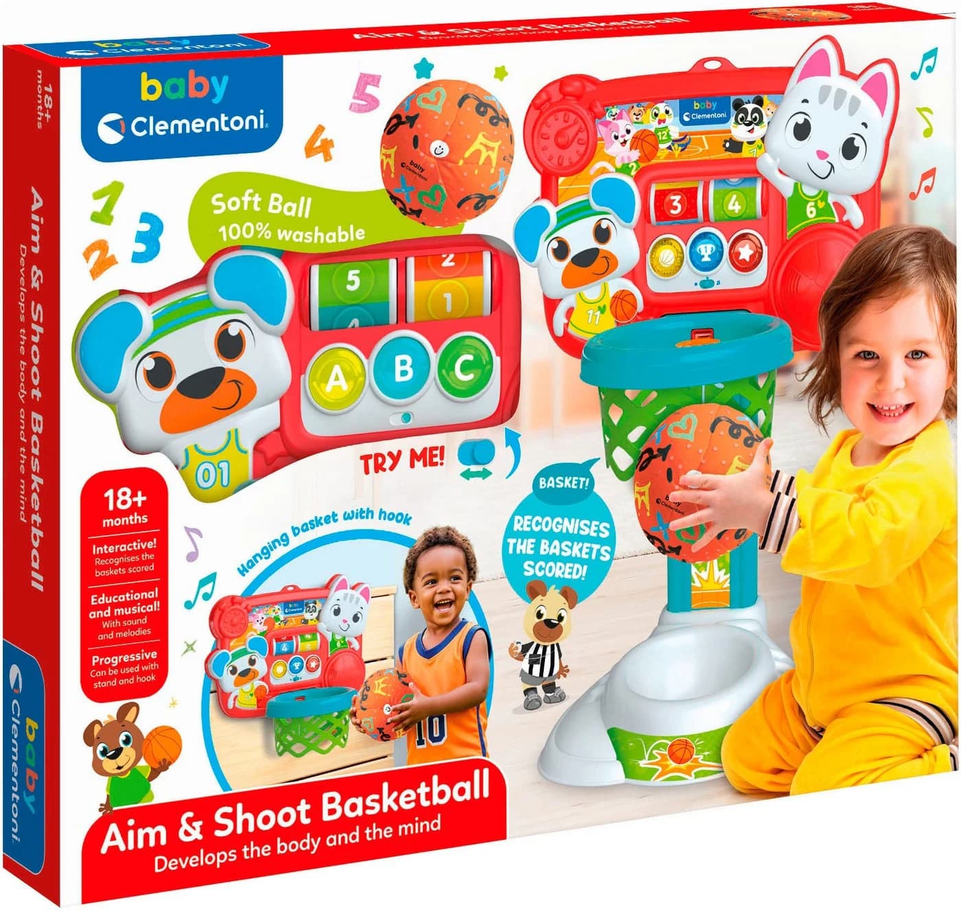 Clementoni® Interaktiver Basketball-Korb mit Licht und Sound - Bild 2