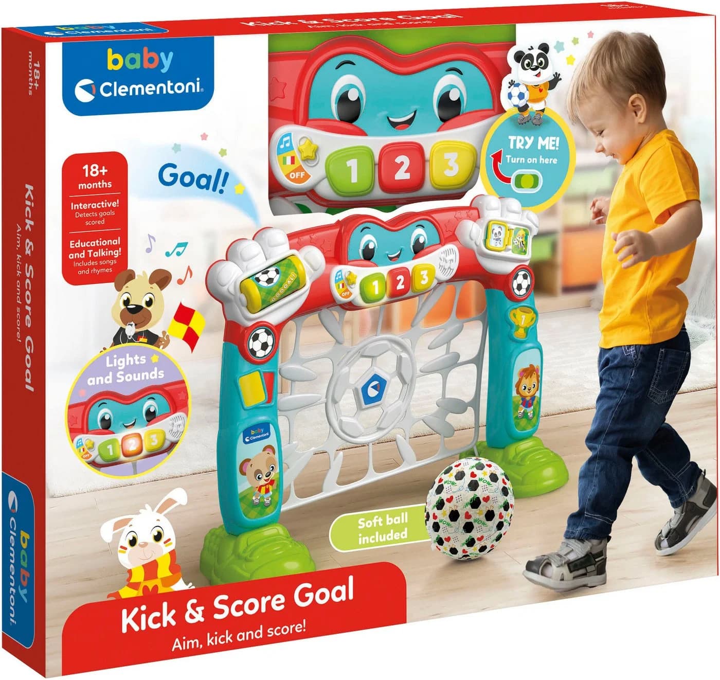 Clementoni® Interaktives Fußballtor mit Licht und Sound