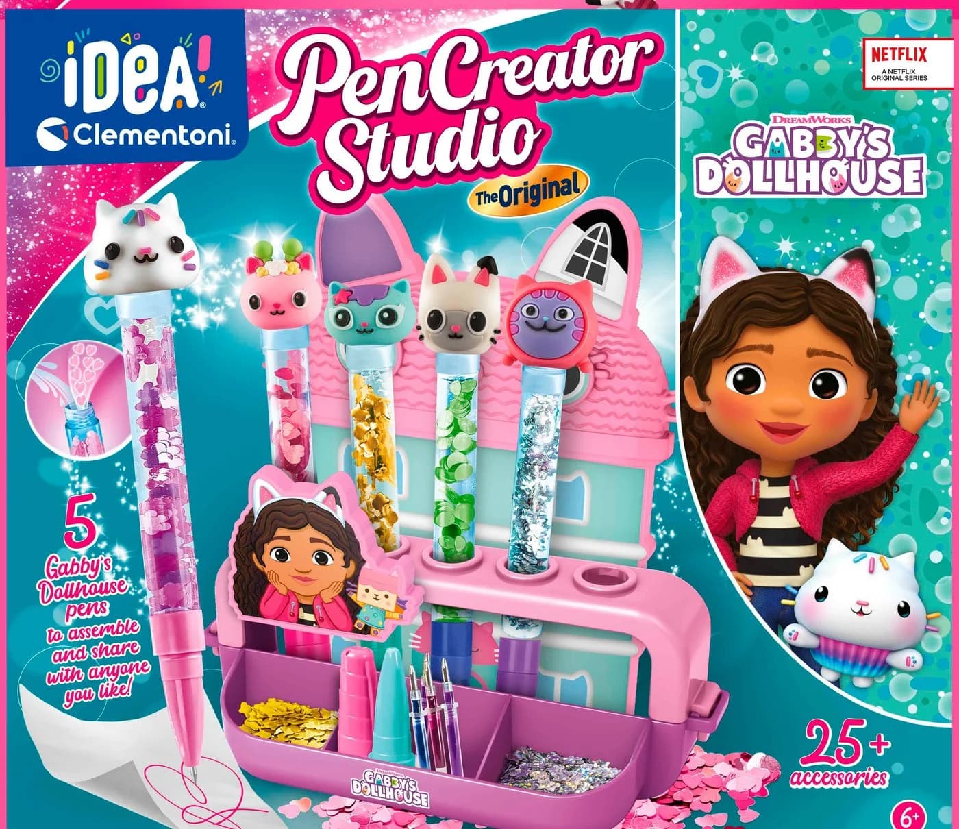 Clementoni Kreativset Idea Mein Stift-Atelier Gabby`s Dollhouse Bunt