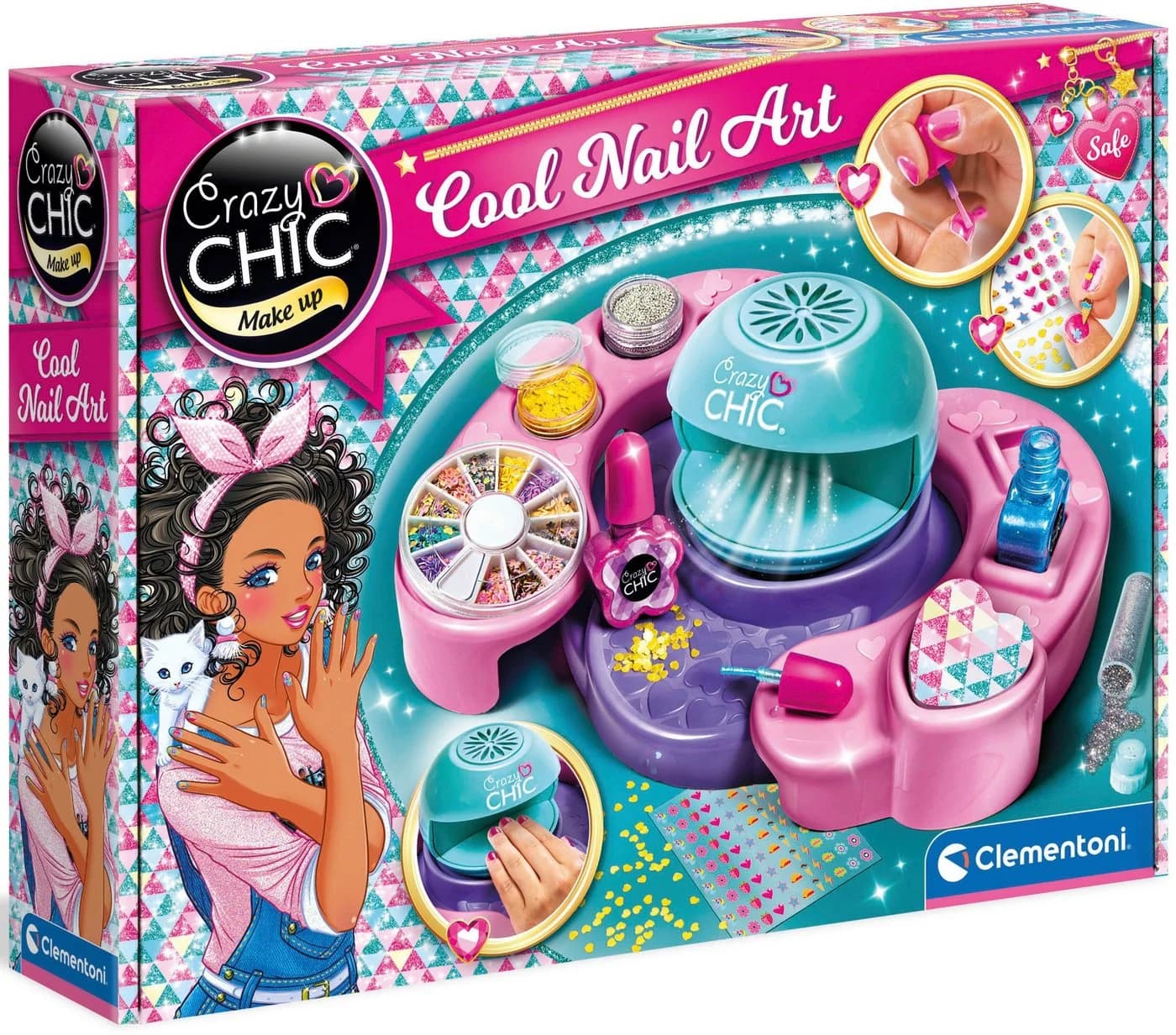 Clementoni Kreativset Crazy Chic Cool Nail Art Nagelstudio Set - Bild 4