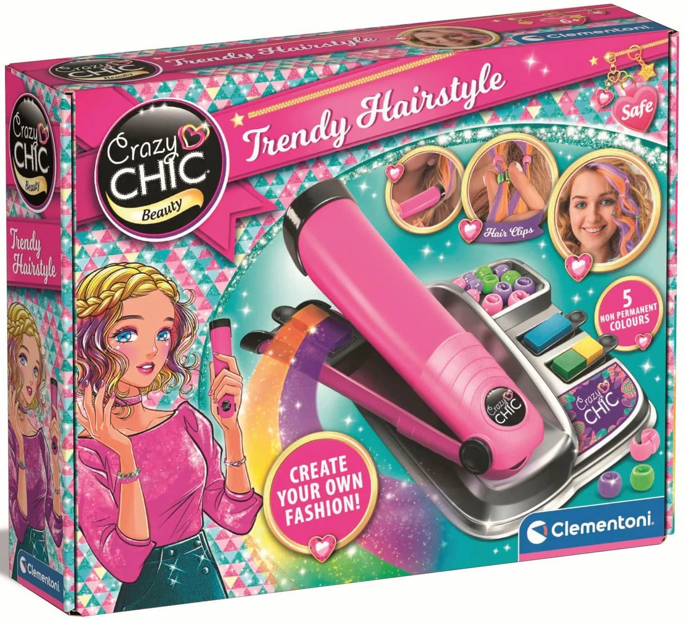 Clementoni Kreativset Crazy Chic Farb-Hairstyler Bunt - Bild 2