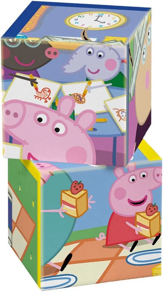 Clementoni® Würfelpuzzle Peppa Pig 12-teilig Bunt Made in Europe - Bild 5